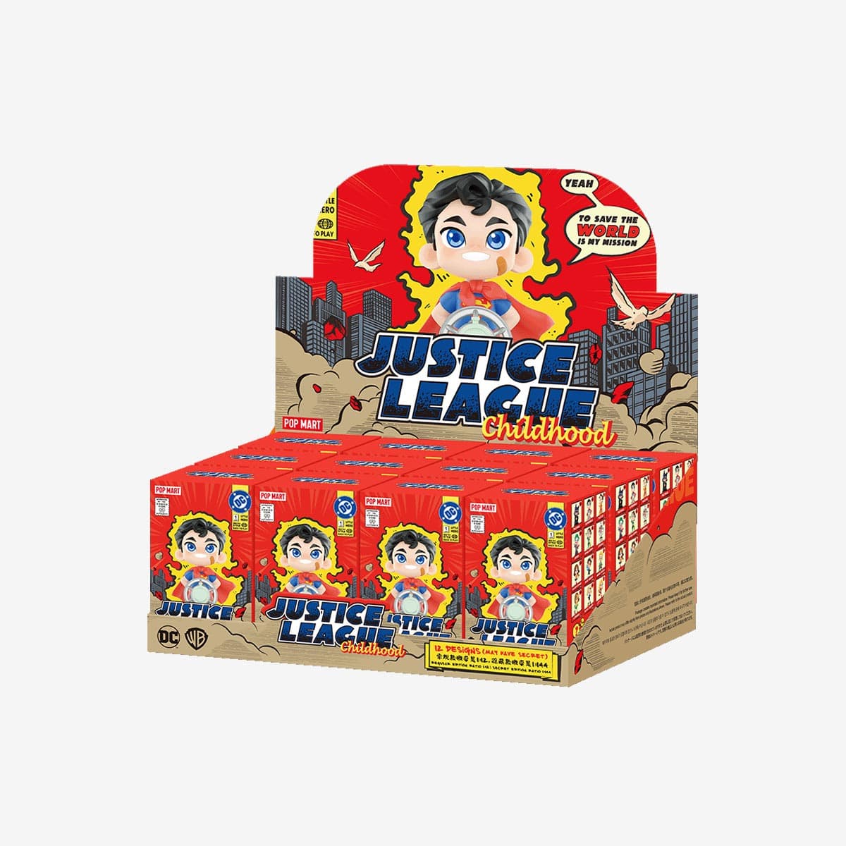 POP MART Justice League Childhood Series Figures - x1 randomly selected blind box