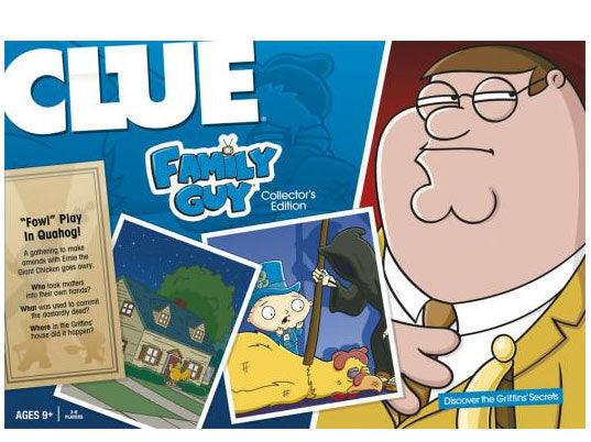 Open Box CLUE Family Guy Game Collector's Edition