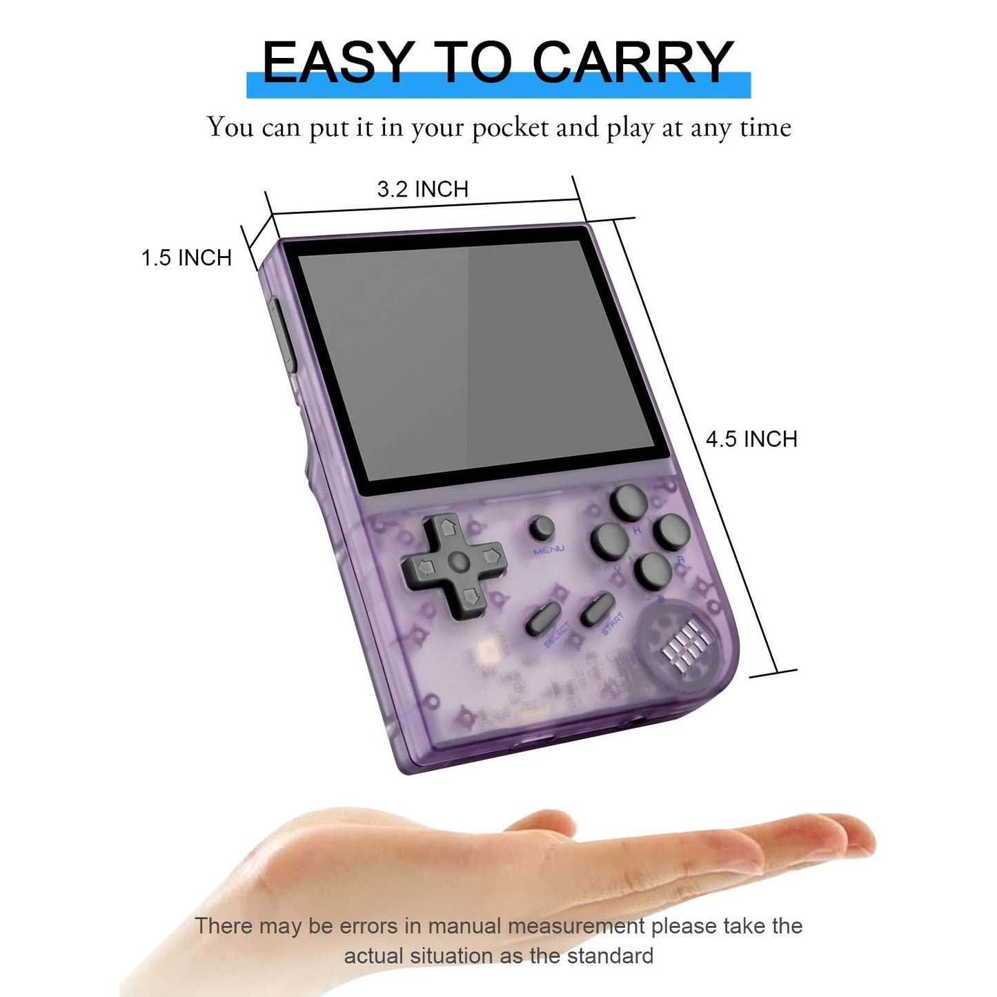Anbernic RG35XX Handheld Retro Game Console - Transparent Purple