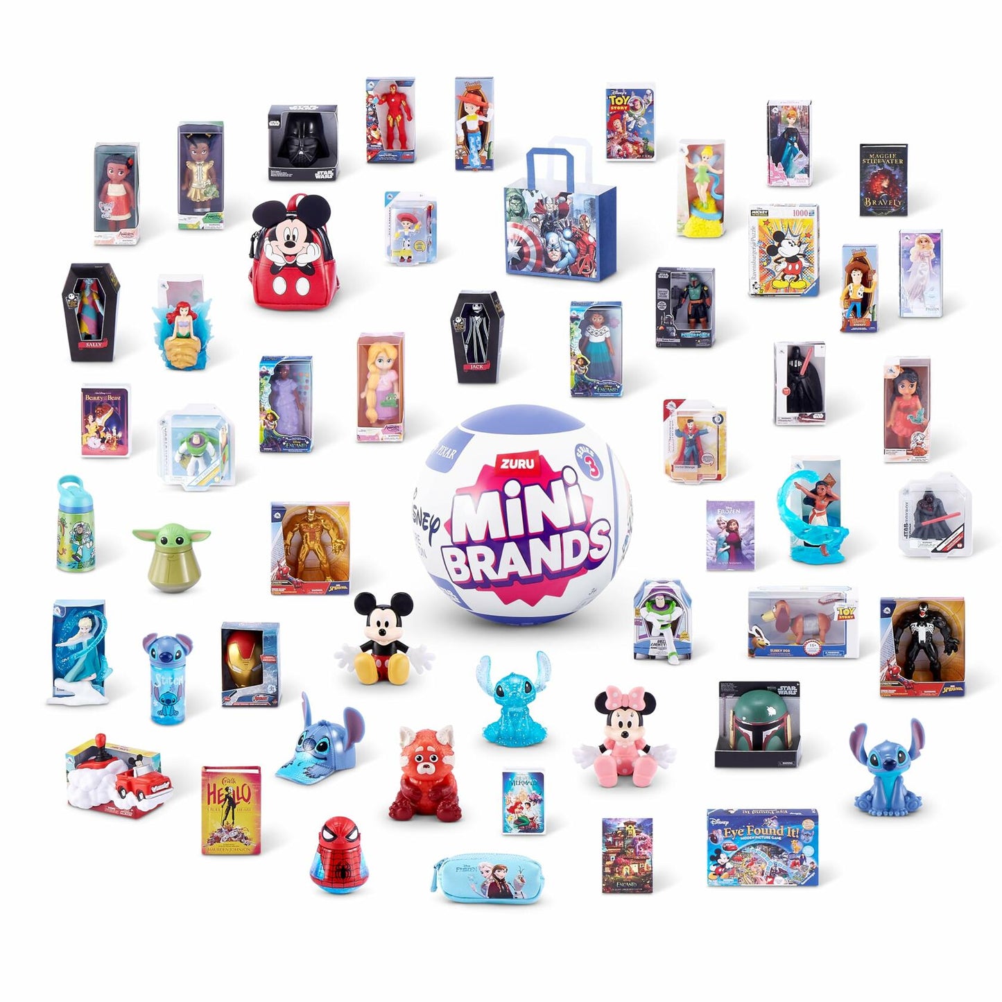 Mini Brands Disney Store Series 3 capsule by ZURU, Disney themed Surprise Collectible Minis, Blind Packaging, Disney Themed Collectibles, 77494