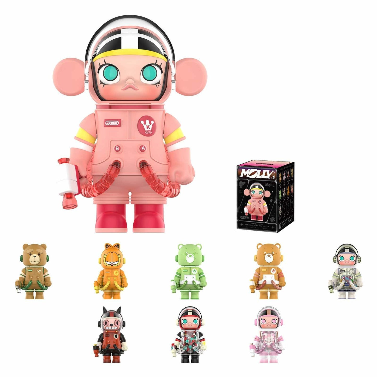 POP MART MEGA Space Molly 100% Series 3, Molly Blind Box Figures - Single Box
