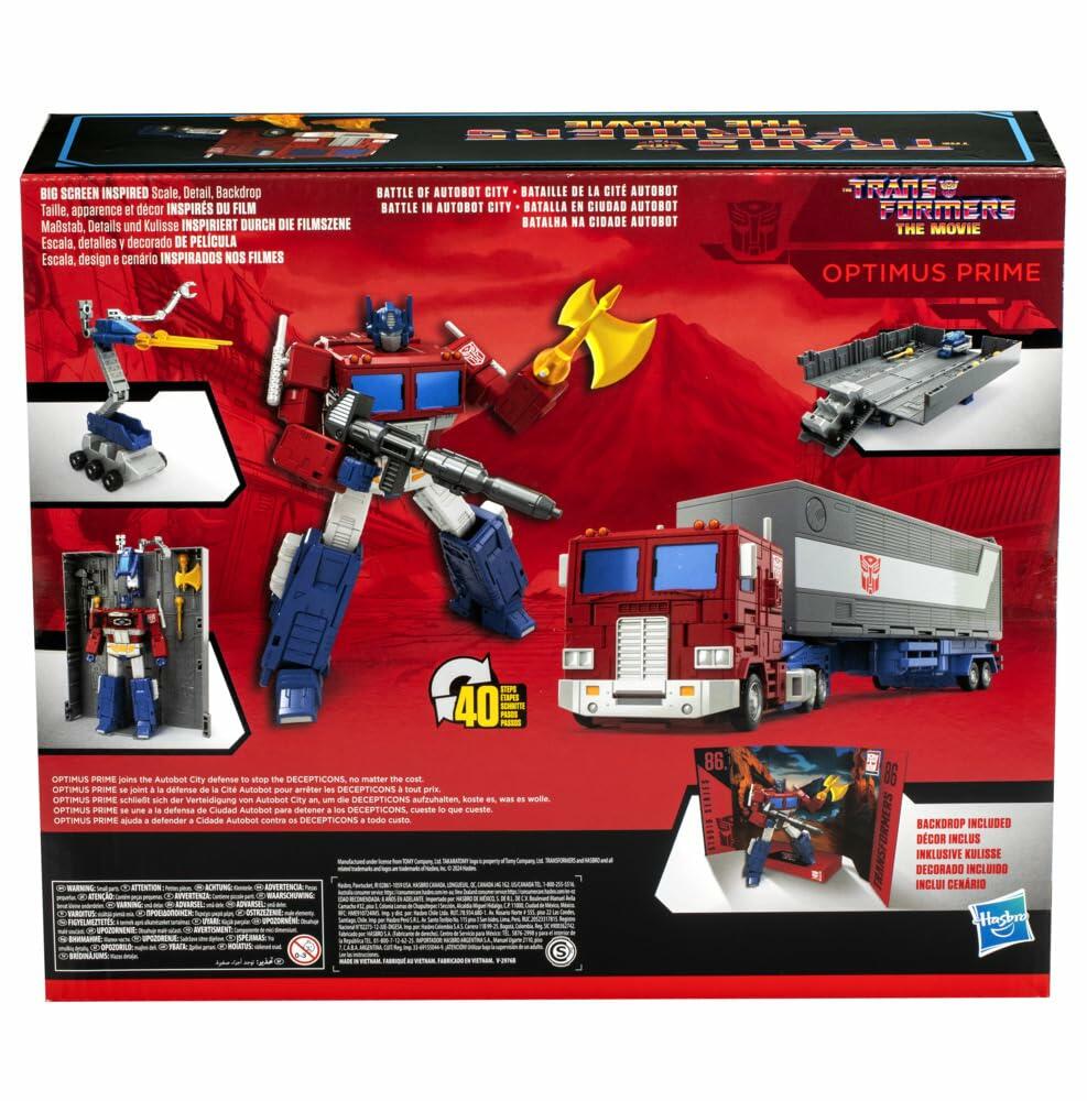 Transformers Toys Studio Series Commander Class The The Movie 86-31 Optimus Prime Toy, 7-inch, Action Figure for Boys and Girls Ages 8 and Up