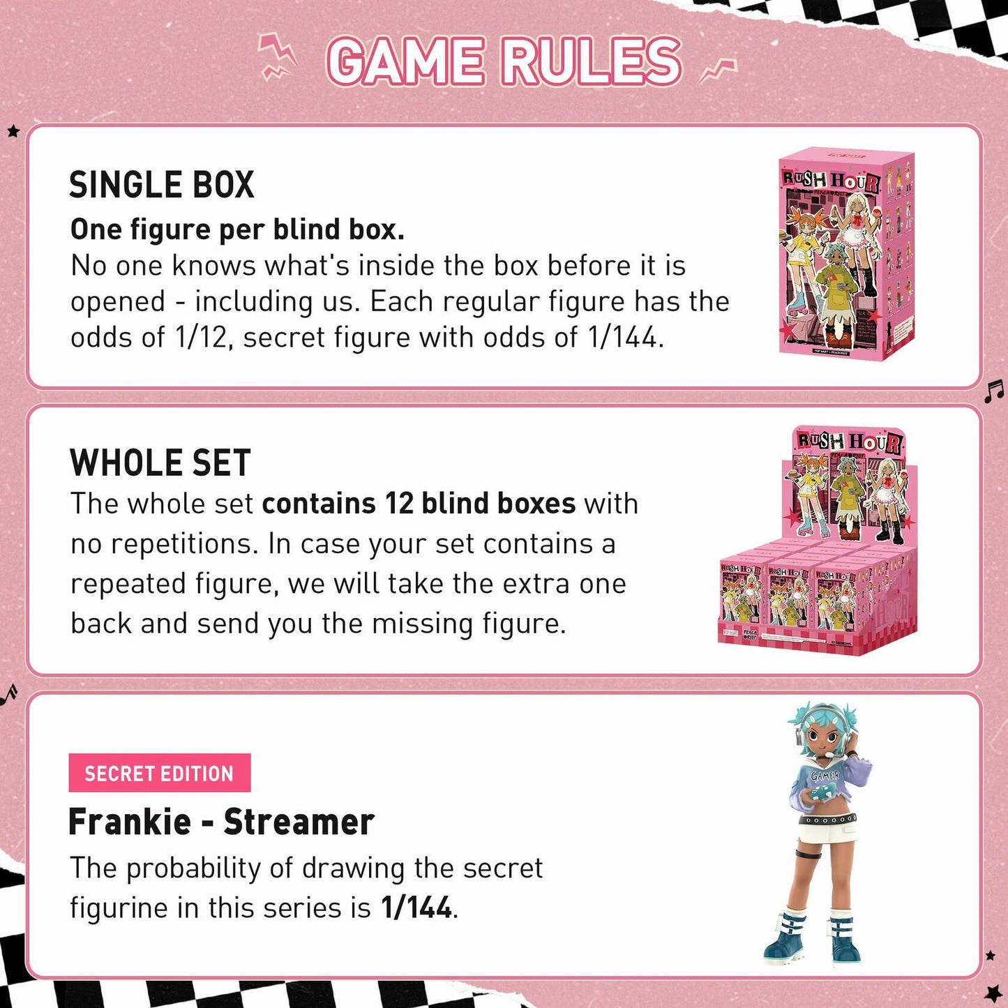 POP MART Peach Riot Rush Hour Series Figures Blind Box Figures - Single Box