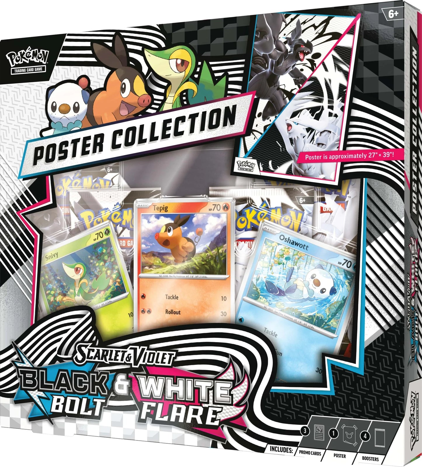Pokémon TCG: Scarlet and Violet Black Bolt and White Flare Unova Poster Collection