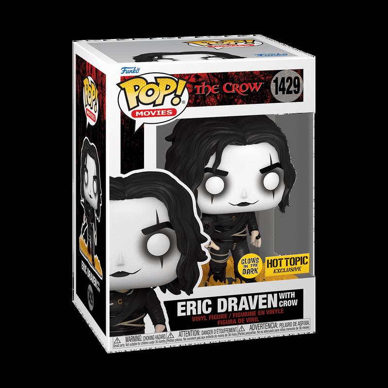 Funko Pop! Movies #1429 - The Crow- Eric Draven with crow - Hot Topic Exclusive (Glow)