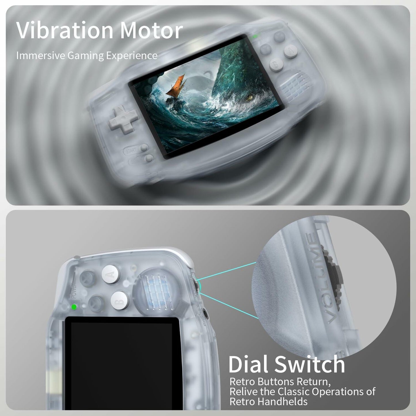 RG34XX Retro Handheld Game Console - Glacier